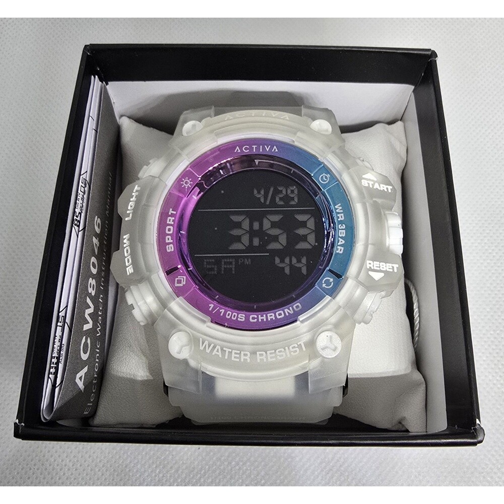 Activa Summit X by Invicta Men's Digital Watch 50mm White ACW8046-001 NiB - Picture 2 of 8
